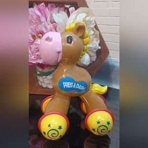 Baby World Press N" Dash Horse Toy Friction Powered No batteries Required